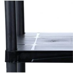 HDX 4-Tier Plastic Garage Storage Shelving Unit in Black (28 in. W x 52 in. H x 15 in. D) -EquipEase Shop black hdx freestanding shelving units 17307263b 66 1000