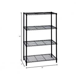 HDX 4-Tier Steel Wire Shelving Unit in Black (36 in. W x 54 in. H x 14 in. D) -EquipEase Shop black hdx freestanding shelving units 21436bps 40 1000