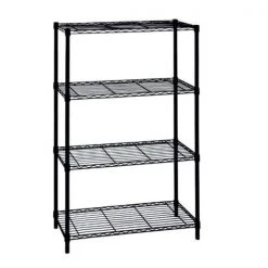 HDX 4-Tier Steel Wire Shelving Unit in Black (36 in. W x 54 in. H x 14 in. D) -EquipEase Shop black hdx freestanding shelving units 21436bps c3 1000