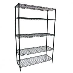 HDX 5-Tier Steel Wire Shelving Unit in Black (36 in. W x 72 in. H x 16 in. D) -EquipEase Shop black hdx freestanding shelving units 21656ps 1 40 1000