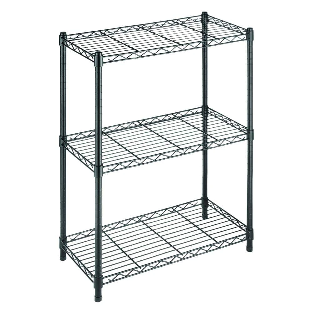 HDX 3-Tier Steel Wire Shelving Unit in Black (24 in. W x 30 in. H x 14 in. D) 1 HDX 3-Tier Steel Wire Shelving Unit in Black (24 in. W x 30 in. H x 14 in. D)