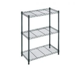 HDX 3-Tier Steel Wire Shelving Unit in Black (24 in. W x 30 in. H x 14 in. D) 6 HDX 3-Tier Steel Wire Shelving Unit in Black (24 in. W x 30 in. H x 14 in. D) -EquipEase Shop black hdx freestanding shelving units 31424bps c3 1000