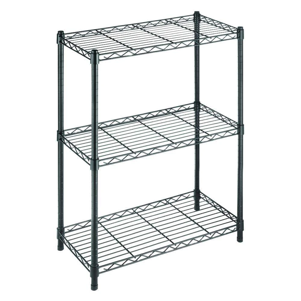 HDX 3-Tier Steel Wire Shelving Unit in Black (24 in. W x 30 in. H x 14 in. D) 1 HDX 3-Tier Steel Wire Shelving Unit in Black (24 in. W x 30 in. H x 14 in. D)