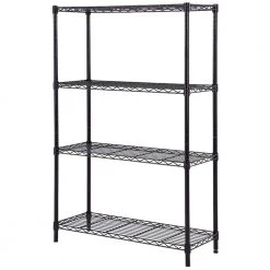 HDX 4-Tier Steel Wire Shelving Unit in Black (36 in. W x 54 in. H x 14 in. D)