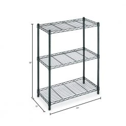 HDX 3-Tier Steel Wire Shelving Unit in Black (24 in. W x 30 in. H x 14 in. D) 9 HDX 3-Tier Steel Wire Shelving Unit in Black (24 in. W x 30 in. H x 14 in. D) -EquipEase Shop black hdx freestanding shelving units eh wsthdus 006b 40 1000