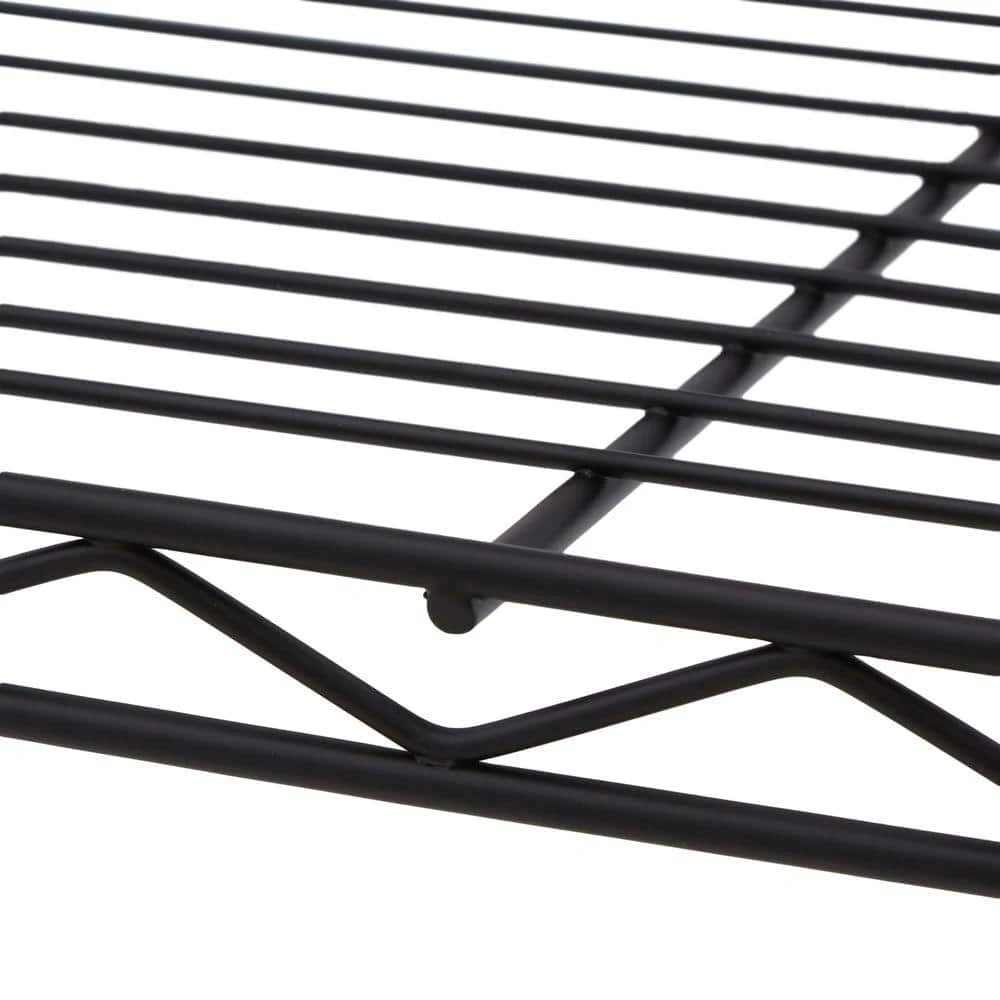 HDX 3-Tier Steel Wire Shelving Unit in Black (24 in. W x 30 in. H x 14 in. D) 6 HDX 3-Tier Steel Wire Shelving Unit in Black (24 in. W x 30 in. H x 14 in. D) - Image 6