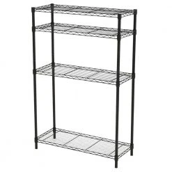 HDX 4-Tier Steel Wire Shelving Unit in Black (36 in. W x 54 in. H x 14 in. D)