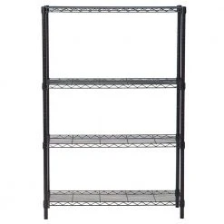 HDX 4-Tier Steel Wire Shelving Unit in Black (36 in. W x 54 in. H x 14 in. D)