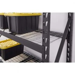 HDX 17 Gal. Flip Top Storage Tote in Black and Yellow -EquipEase Shop black yellow hdx storage bins 206151 77 1000