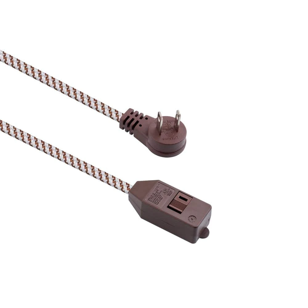 HDX 10 ft. 16-Gauge/2 Brown Braided Extension Cord (1-Pack) 2 HDX 10 ft. 16-Gauge/2 Brown Braided Extension Cord (1-Pack) - Image 2