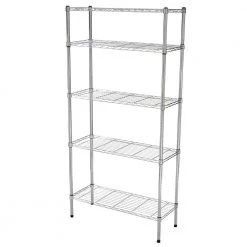 HDX Chrome 5-Tier Steel Wire Shelving Unit (36 in. W x 72 in. H x 14 in. D)