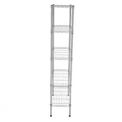HDX Chrome 5-Tier Steel Wire Shelving Unit (36 in. W x 72 in. H x 14 in. D) -EquipEase Shop chrome hdx freestanding shelving units eh wshdi 005 a0 1000