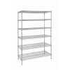 HDX 6-Tier Commercial Grade Heavy Duty Steel Wire Shelving Unit in Chrome (48 in. W x 72 in. H x 24 in. D)