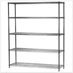 HDX 5-Tier Commercial Grade Heavy Duty Steel Wire Shelving Unit in ChromeMax (60 in. W x 72 in. H x 18 in. D)