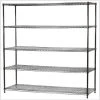 HDX 5-Tier Commercial Grade Heavy Duty Steel Wire Shelving Unit in ChromeMax (72 in. W x 72 in. H x 24 in. D)