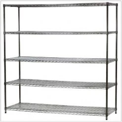 HDX 5-Tier Commercial Grade Heavy Duty Steel Wire Shelving Unit in ChromeMax (72 in. W x 72 in. H x 24 in. D)