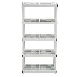 HDX 5-Tier Plastic Garage Storage Shelving Unit in Gray (36 in. W x 72 in. H x 24 in. D) -EquipEase Shop gray hdx freestanding shelving units 128974 a0 1000