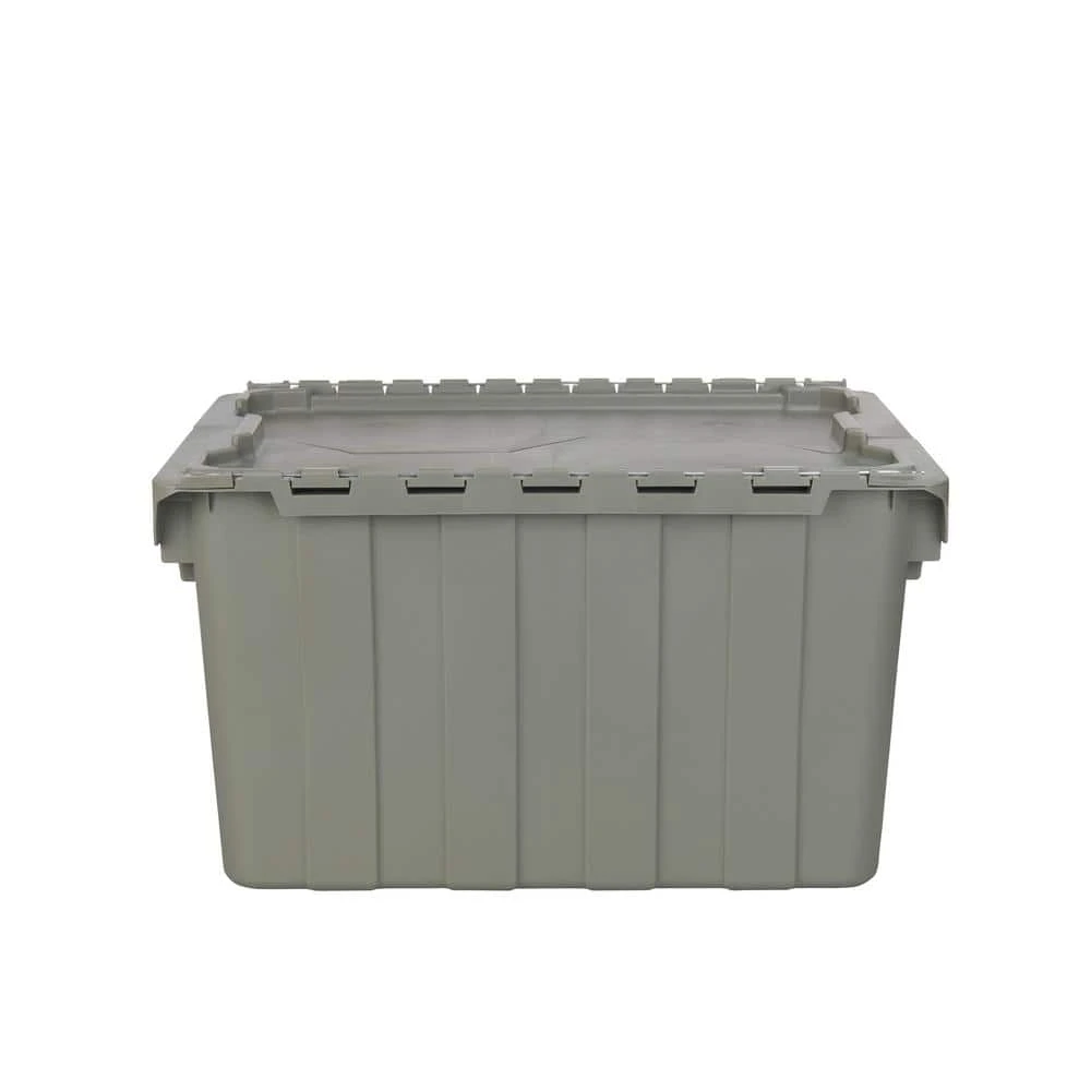 HDX 12 Gal. Commercial Flip Top Storage Tote in Gray 9 HDX 12 Gal. Commercial Flip Top Storage Tote in Gray - Image 9