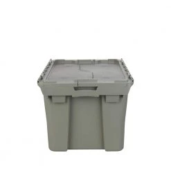 HDX 12 Gal. Commercial Flip Top Storage Tote in Gray 15 HDX 12 Gal. Commercial Flip Top Storage Tote in Gray -EquipEase Shop gray hdx storage bins 206202 66 1000