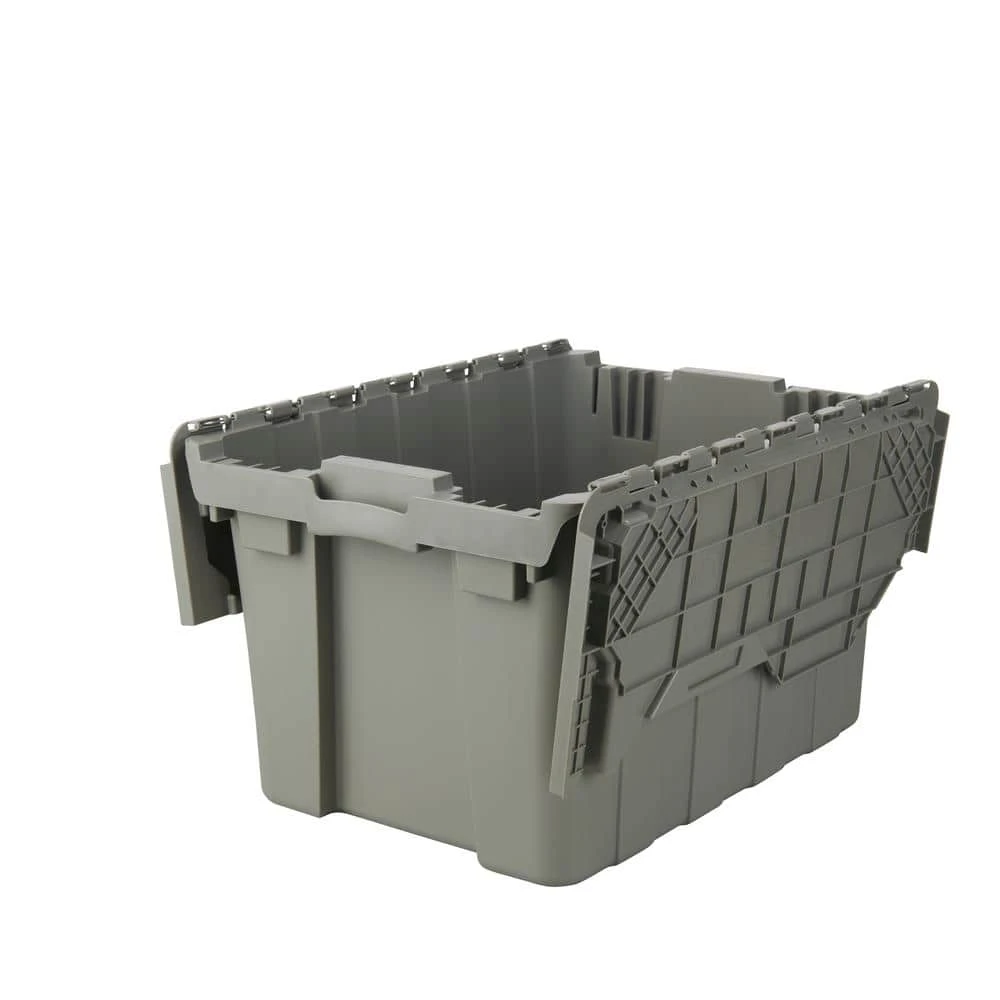 HDX 12 Gal. Commercial Flip Top Storage Tote in Gray 6 HDX 12 Gal. Commercial Flip Top Storage Tote in Gray - Image 6