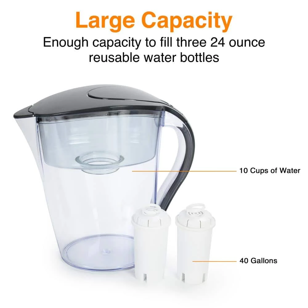 HDX 10-Cup Large Water Filter Pitcher, BPA Free 5 HDX 10-Cup Large Water Filter Pitcher, BPA Free - Image 5