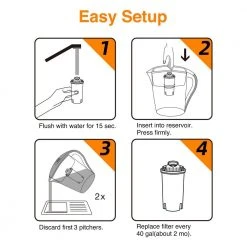 HDX 10-Cup Large Water Filter Pitcher, BPA Free 19 HDX 10-Cup Large Water Filter Pitcher, BPA Free -EquipEase Shop grey hdx water filter pitchers hs530 77 1000