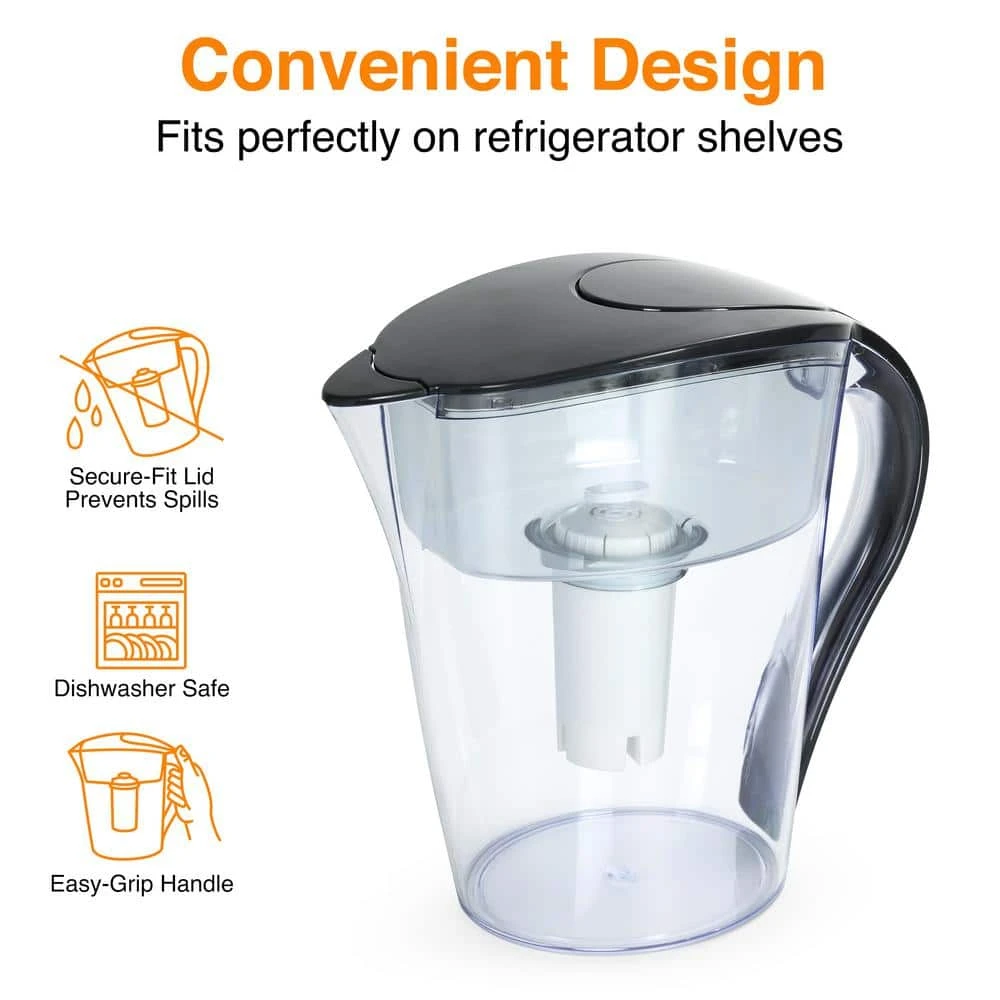 HDX 10-Cup Large Water Filter Pitcher, BPA Free 2 HDX 10-Cup Large Water Filter Pitcher, BPA Free - Image 2