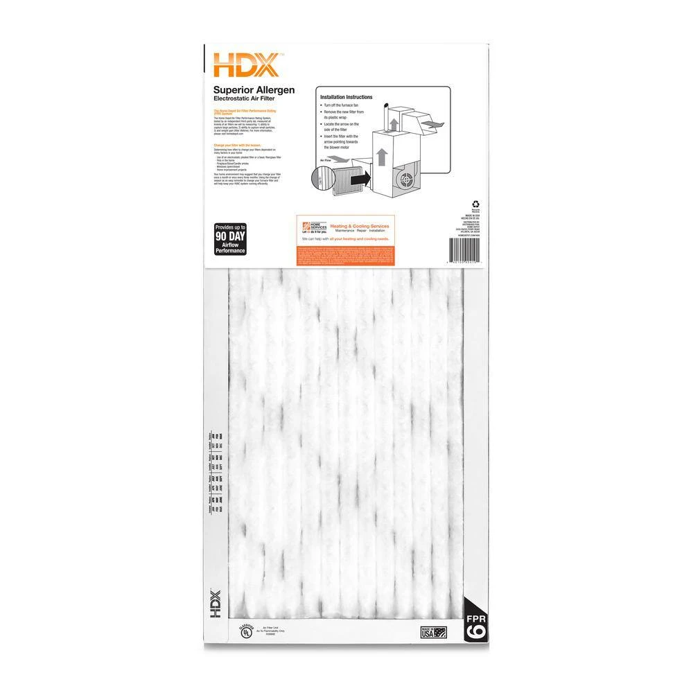 HDX 12 in. x 30 in. x 1 in. Superior Pleated Air Filter FPR 9 (Case of 12) 2 HDX 12 in. x 30 in. x 1 in. Superior Pleated Air Filter FPR 9 (Case of 12) - Image 2