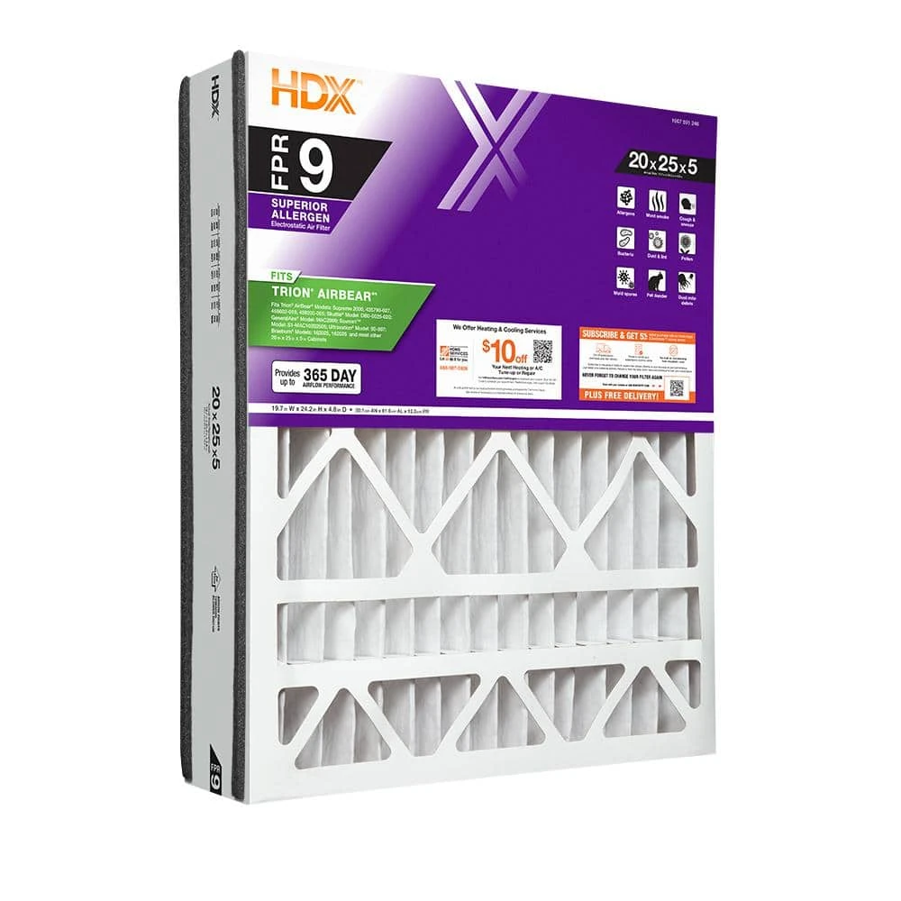 HDX 20 in. x 25 in. x 5 in. Trion AirBear Replacement Pleated Air Filter FPR 9 4 HDX 20 in. x 25 in. x 5 in. Trion AirBear Replacement Pleated Air Filter FPR 9 - Image 4