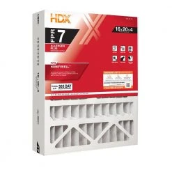 HDX 16 in. x 20 in. x 4 in. Honeywell Replacement Pleated Air Filter FPR 7 -EquipEase Shop hdx air filters hdx hw1620 11 3 4f 1000