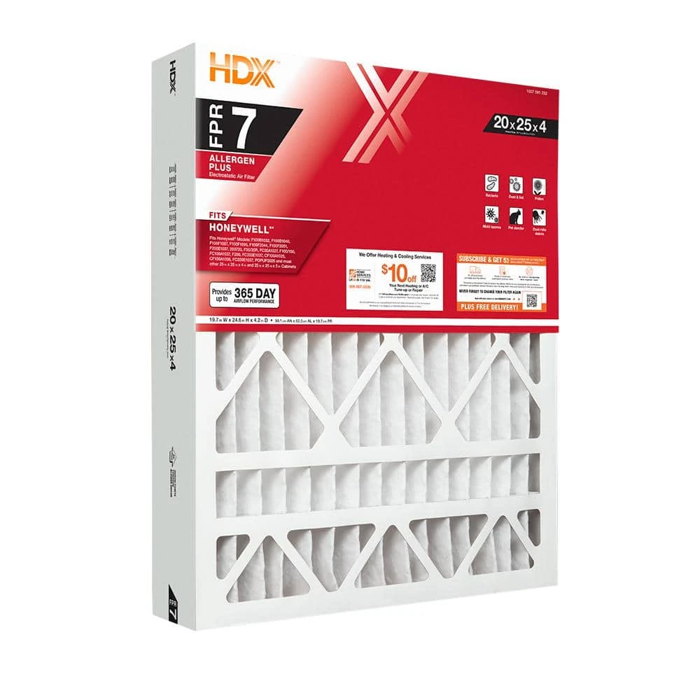 HDX 20 in. x 25 in. x 4 in. Honeywell Replacement Pleated Air Filter FPR 7 4 HDX 20 in. x 25 in. x 4 in. Honeywell Replacement Pleated Air Filter FPR 7 - Image 4