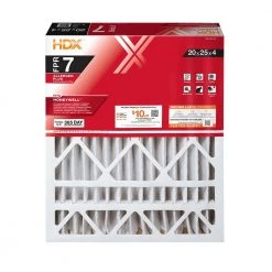 HDX 20 in. x 25 in. x 4 in. Honeywell Replacement Pleated Air Filter FPR 7