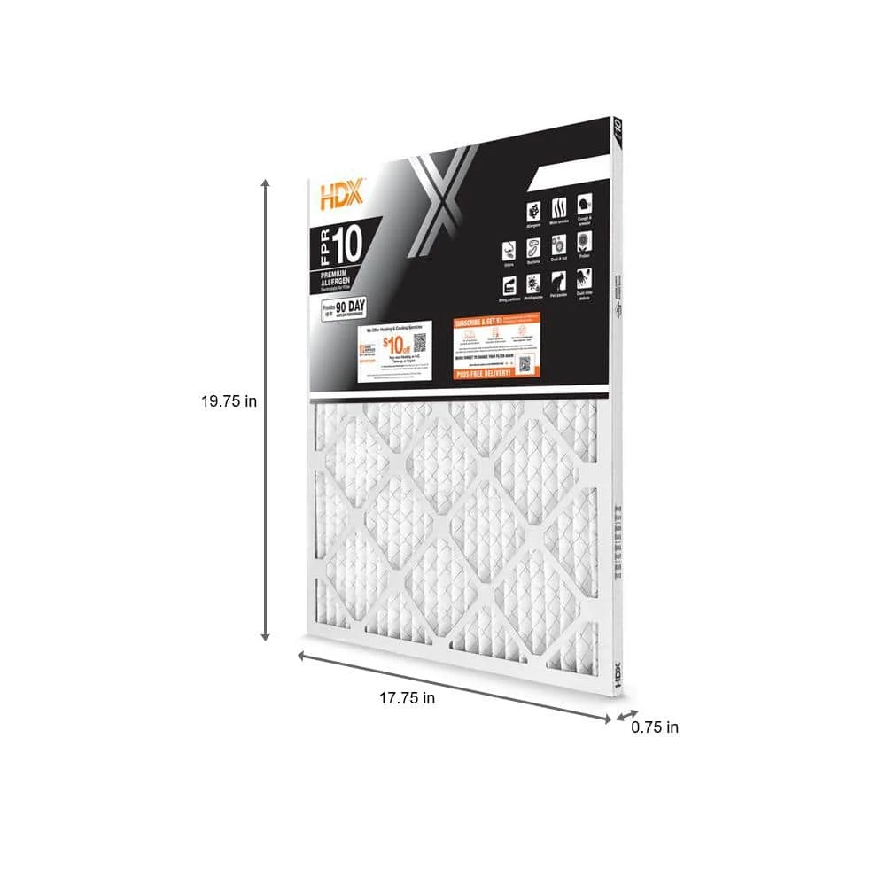 HDX 18 in. x 20 in. x 1 in. Premium Pleated Air Filter FPR 10 2 HDX 18 in. x 20 in. x 1 in. Premium Pleated Air Filter FPR 10 - Image 2