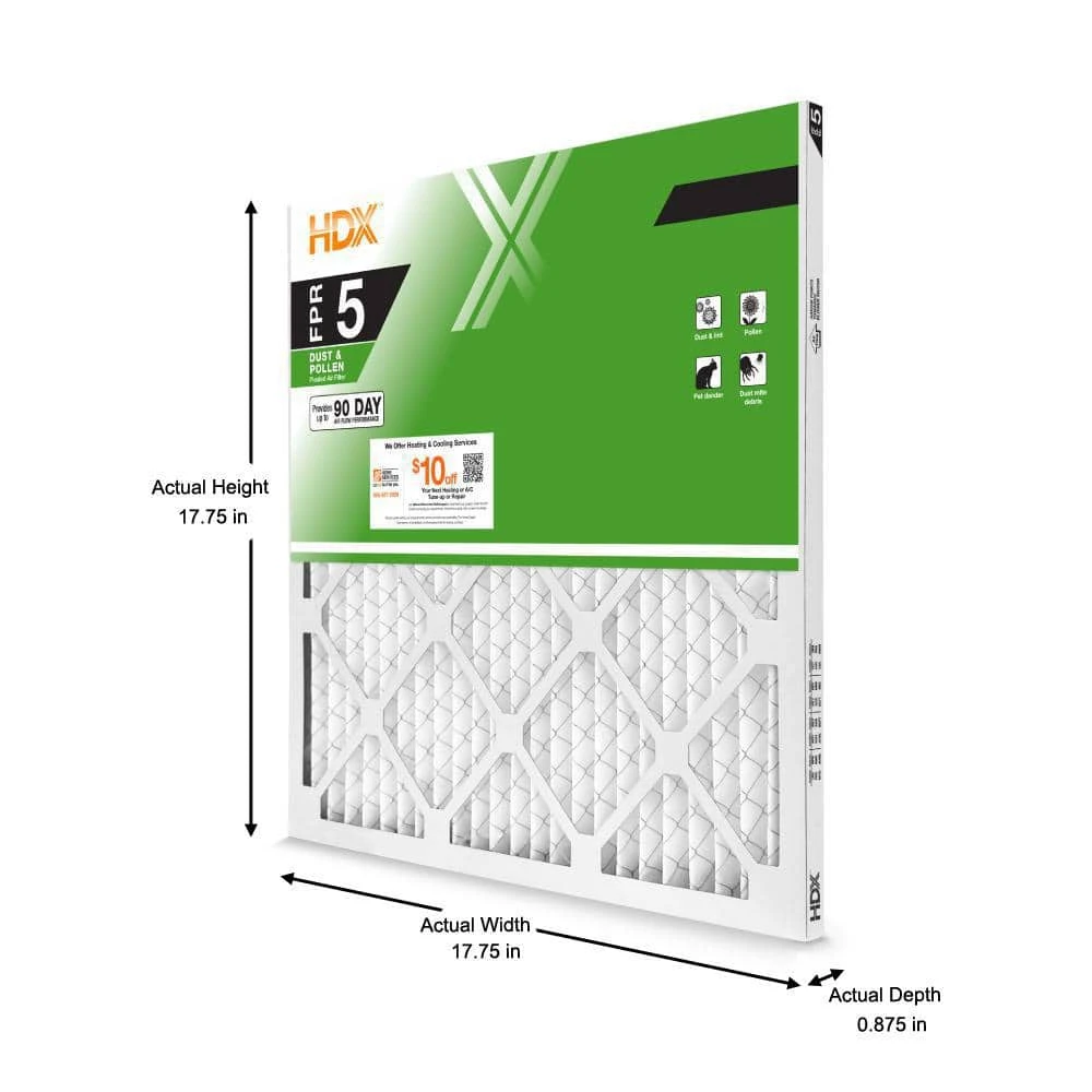 HDX 18 in. x 18 in. x 1 in. Standard Pleated Air Filter FPR 5 2 HDX 18 in. x 18 in. x 1 in. Standard Pleated Air Filter FPR 5 - Image 2