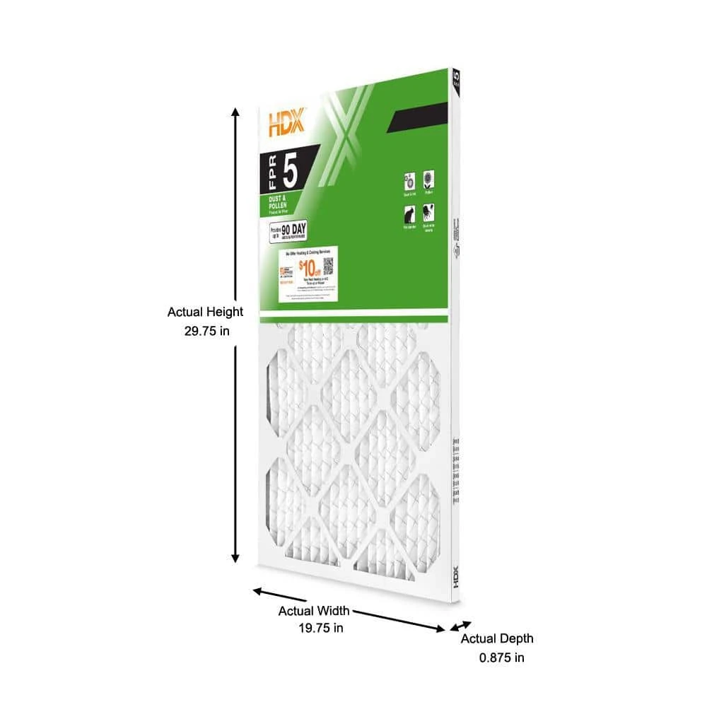 HDX 20 in. x 30 in. x 1 in. Standard Pleated Air Filter FPR 5 2 HDX 20 in. x 30 in. x 1 in. Standard Pleated Air Filter FPR 5 - Image 2