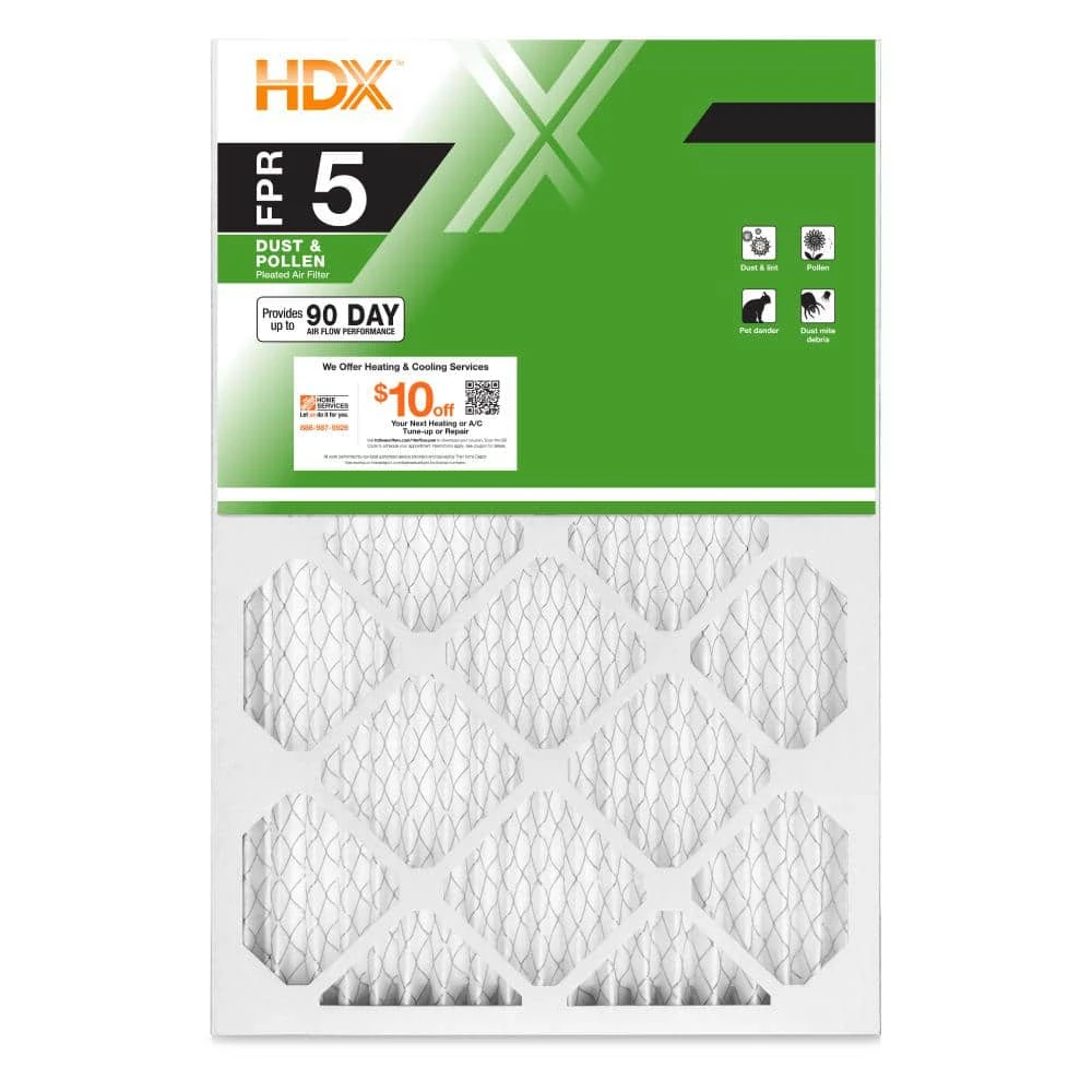 HDX 20 in. x 36 in. x 1 in. Standard Pleated Air Filter FPR 5 1 HDX 20 in. x 36 in. x 1 in. Standard Pleated Air Filter FPR 5