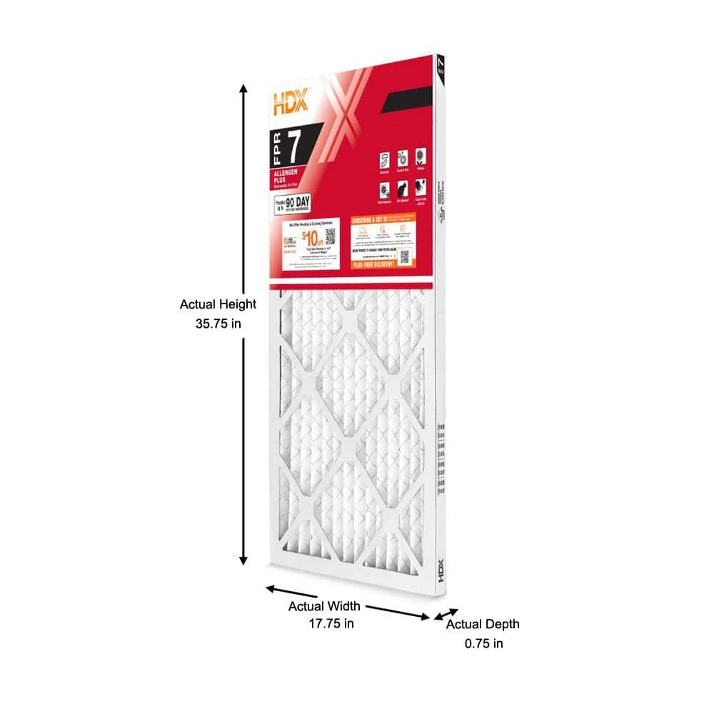 HDX 18 in. x 36 in. x 1 in. Allergen Plus Pleated Air Filter FPR 7 6 HDX 18 in. x 36 in. x 1 in. Allergen Plus Pleated Air Filter FPR 7 - Image 6