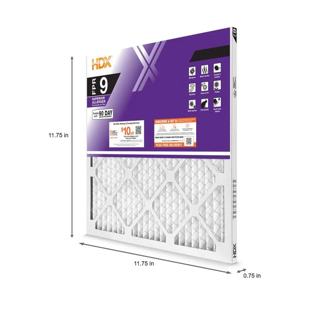 HDX 12 in. x 12 in. x 1 in. Superior Pleated Air Filter FPR 9 2 HDX 12 in. x 12 in. x 1 in. Superior Pleated Air Filter FPR 9 - Image 2
