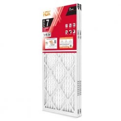 HDX 12 in. x 24 in. x 1 in. Allergen Plus Pleated Air Filter FPR 7 (2-Pack) -EquipEase Shop hdx air filters hdx2p7 011224 66 1000