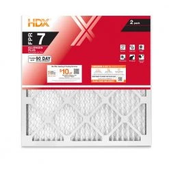HDX 22 in. x 22 in. x 1 in. Allergen Plus Pleated Air Filter FPR 7 (2-Pack)