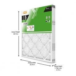 HDX 24 in. x 30 in. x 1 in. Standard Pleated Air Filter FPR 5 (3-Pack) 15 HDX 24 in. x 30 in. x 1 in. Standard Pleated Air Filter FPR 5 (3-Pack) -EquipEase Shop hdx air filters hdx3p5 012430 66 1000