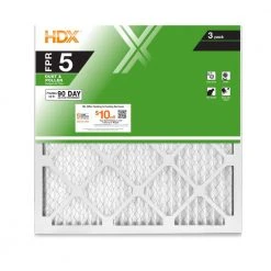 HDX 25 in. x 25 in. x 1 in. Standard Pleated Air Filter FPR 5 (3-Pack)