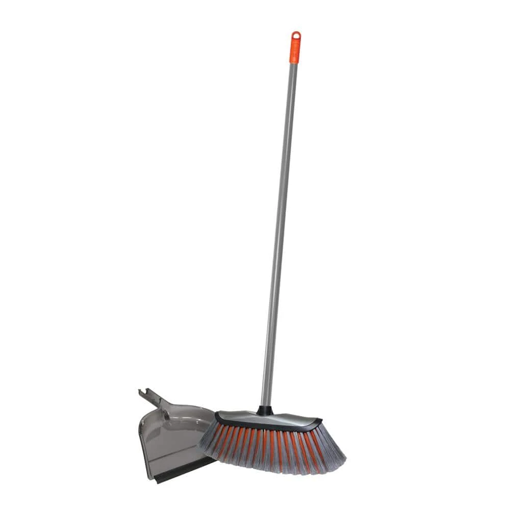 HDX Smooth Sweep Indoor Angle Broom with Dustpan (4-Pack) 2 HDX Smooth Sweep Indoor Angle Broom with Dustpan (4-Pack) - Image 2