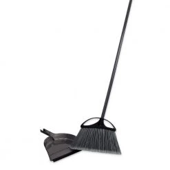 HDX 13 in. Extra-Wide Angle Broom with Dustpan (2-Pack)
