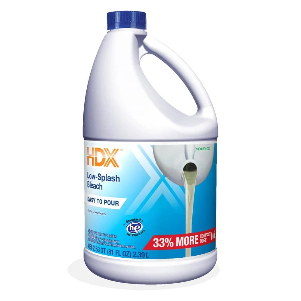 HDX 81 oz. Low Splash Bleach (6-Pack) 1 HDX 81 oz. Low Splash Bleach (6-Pack)