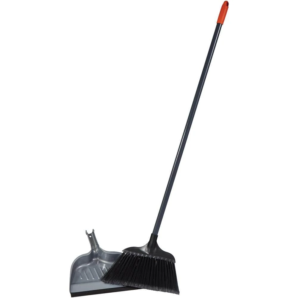 HDX Jumbo 15 in. Angle Broom with Dustpan 2 HDX Jumbo 15 in. Angle Broom with Dustpan - Image 2