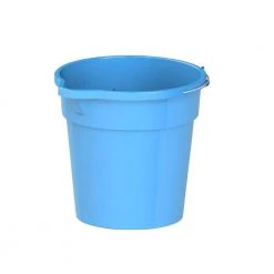 HDX 14 qt. Blue Round Plastic Bucket with Steel Handle (3-Pack)