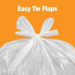 HDX 55 Gallon Clear Heavy-Duty Flap Tie Drum Liner Trash Bags (80-Count) -EquipEase Shop hdx contractor bags hd55wc040c 2pk a0 1000