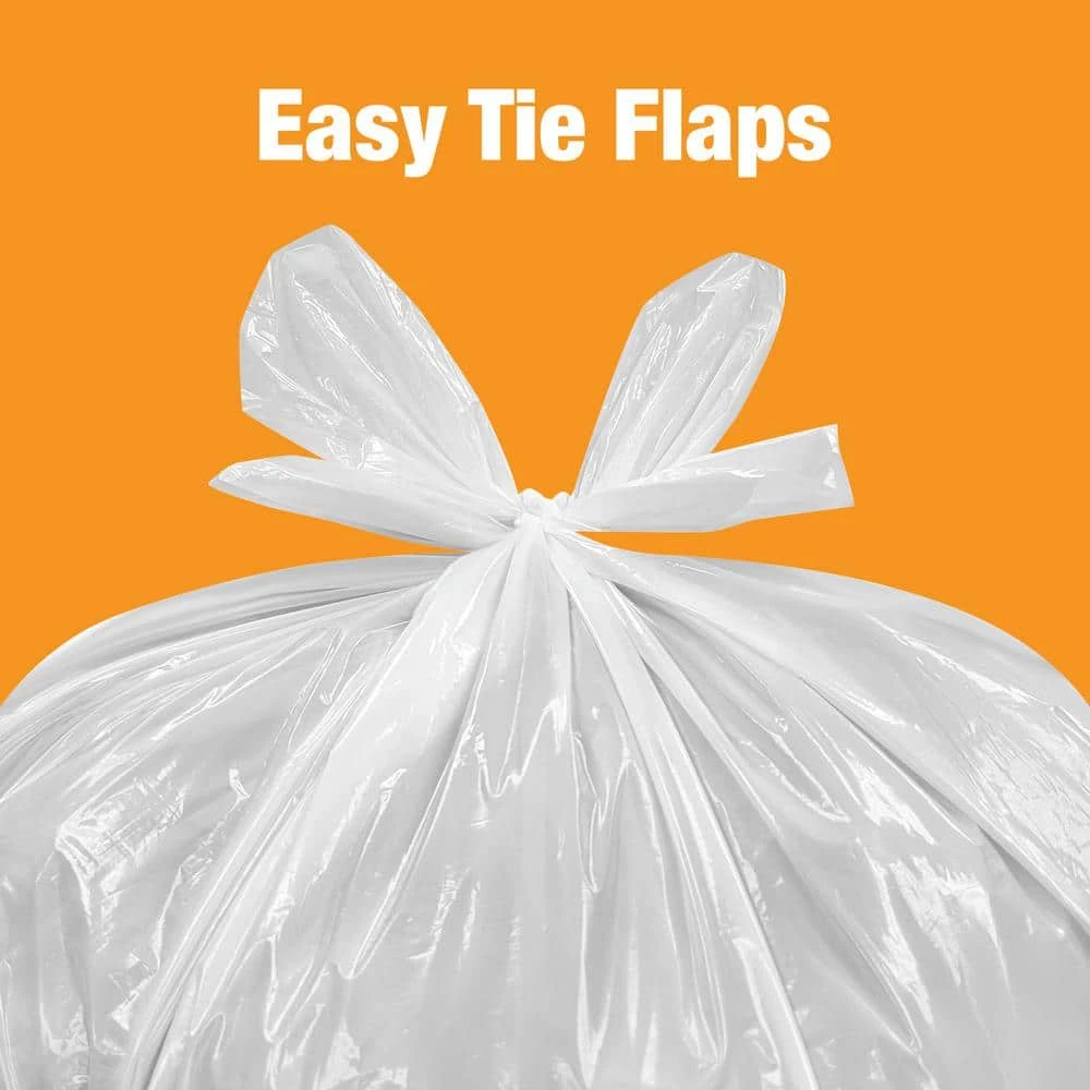 HDX 55 Gal. Clear Heavy-Duty Flap Tie Drum Liner Trash Bags (40-Count) 3 HDX 55 Gal. Clear Heavy-Duty Flap Tie Drum Liner Trash Bags (40-Count) - Image 3