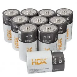 HDX Alkaline D Battery (12-Pack) 7 HDX Alkaline D Battery (12-Pack) -EquipEase Shop hdx d batteries 7111 12s a0 1000